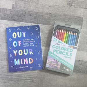 NWT, Out Of Your Mind Journal and Colored Pencils Set